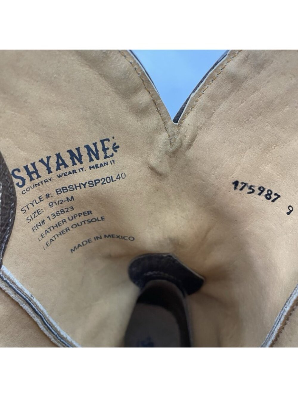 Shyanne Lola Cowgirl Cowboy Boots Western Distressed Bronze Metallic Womens 9.5 - Picture 15 of 15
